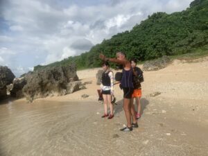 スノーケリング前のガイダンス